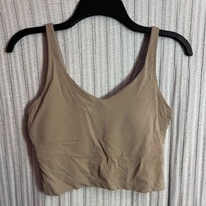 Women's Tan Feather Fit Sports Bra Tank